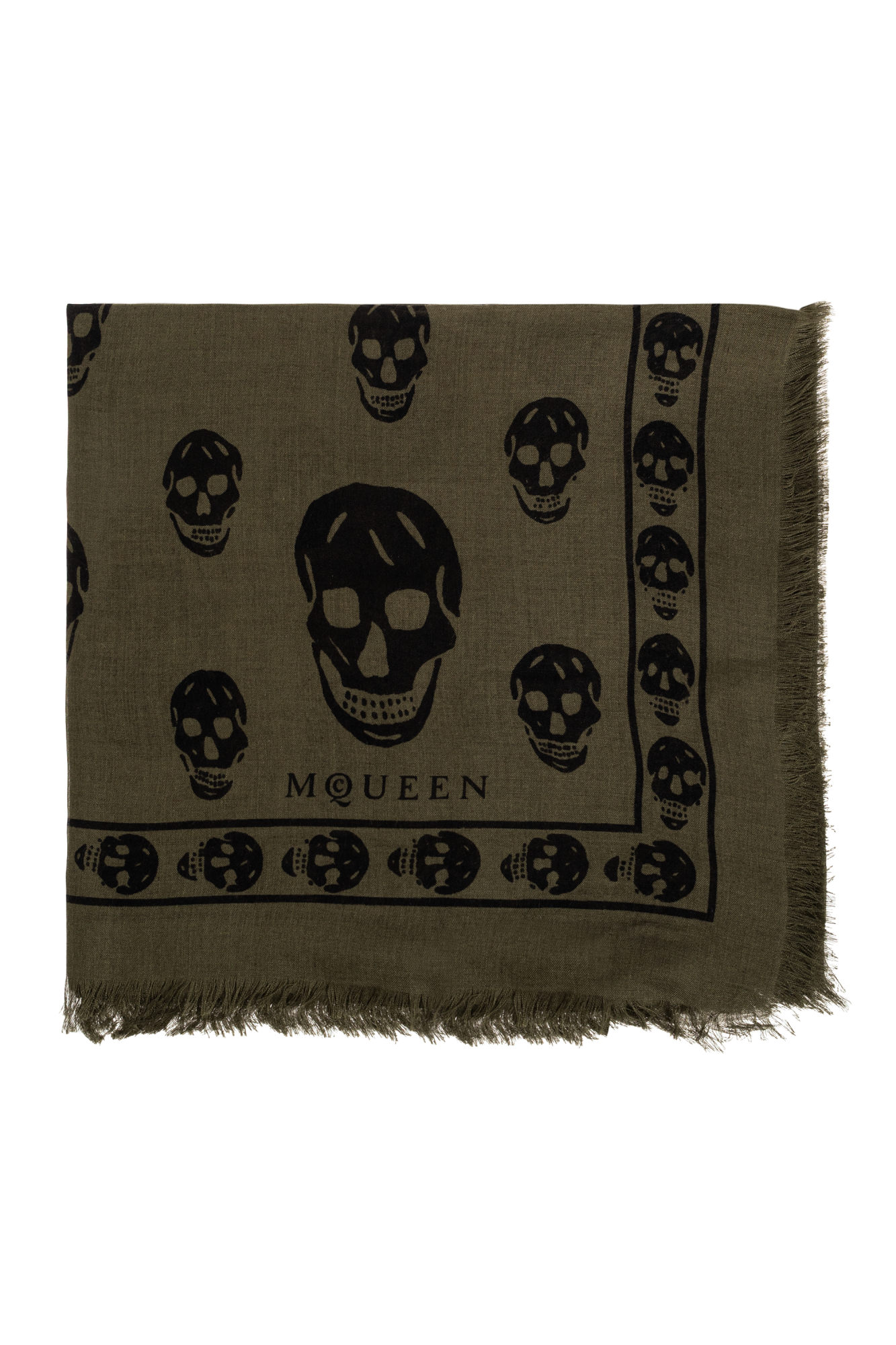 Alexander McQueen Silk scarf with a distinctive skull motif